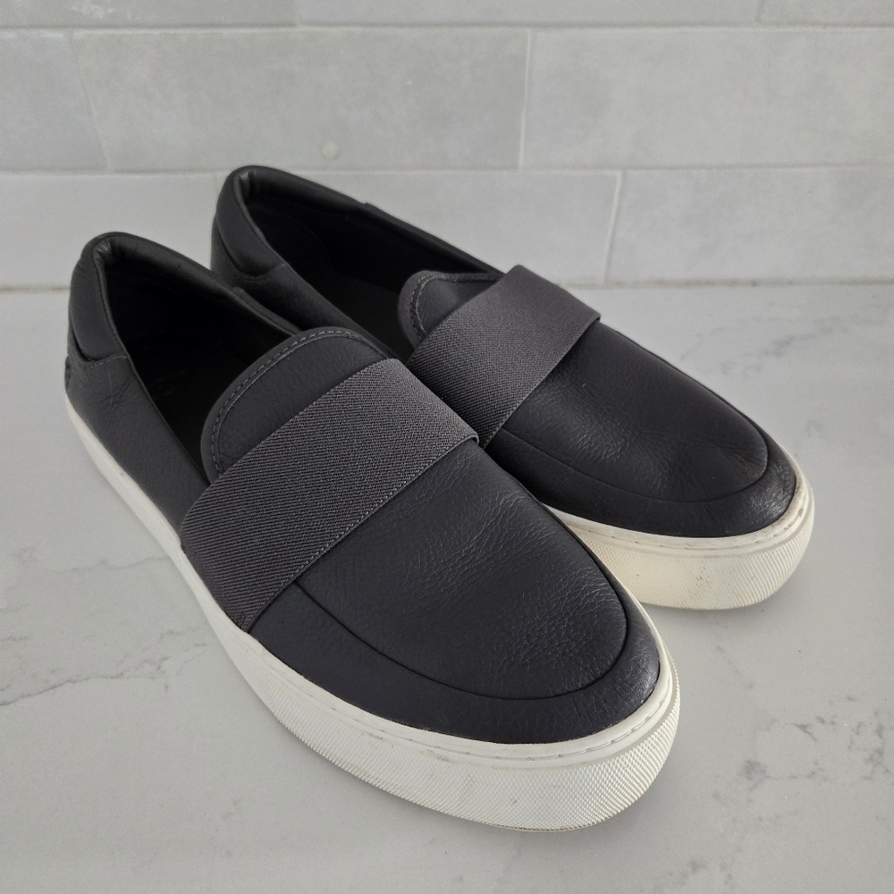 Ugg Chayze Sneaker Leather Slip-On Platform Loafer Charcoal Gray Womens Size 8.5 - Picture 3 of 10